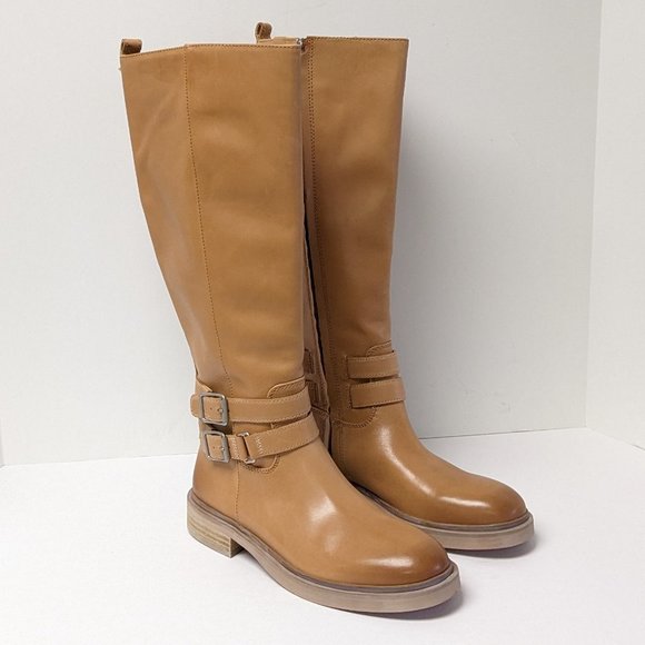 Sam Edelman Women's Freda Knee High Boot - Crocodile Texture Almond Toe Boots